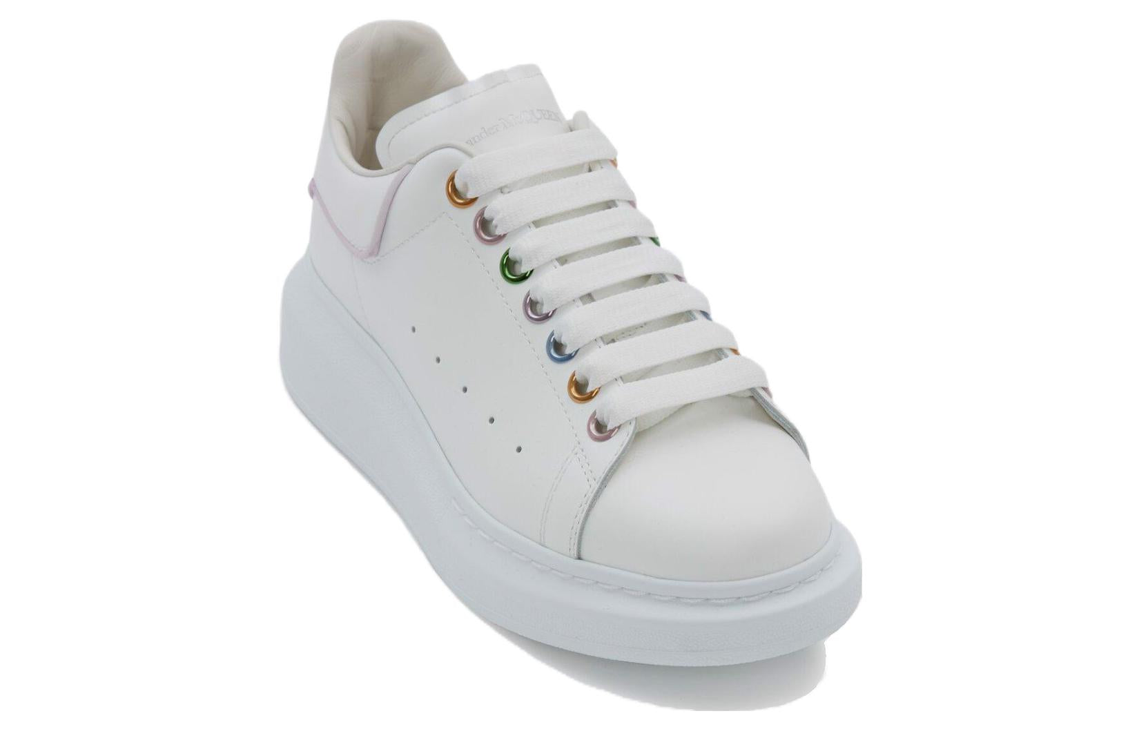 (WMNS) Alexander McQueen Oversized Sneakers 'White Metalic Eyelets' 685671WIB9W9035
