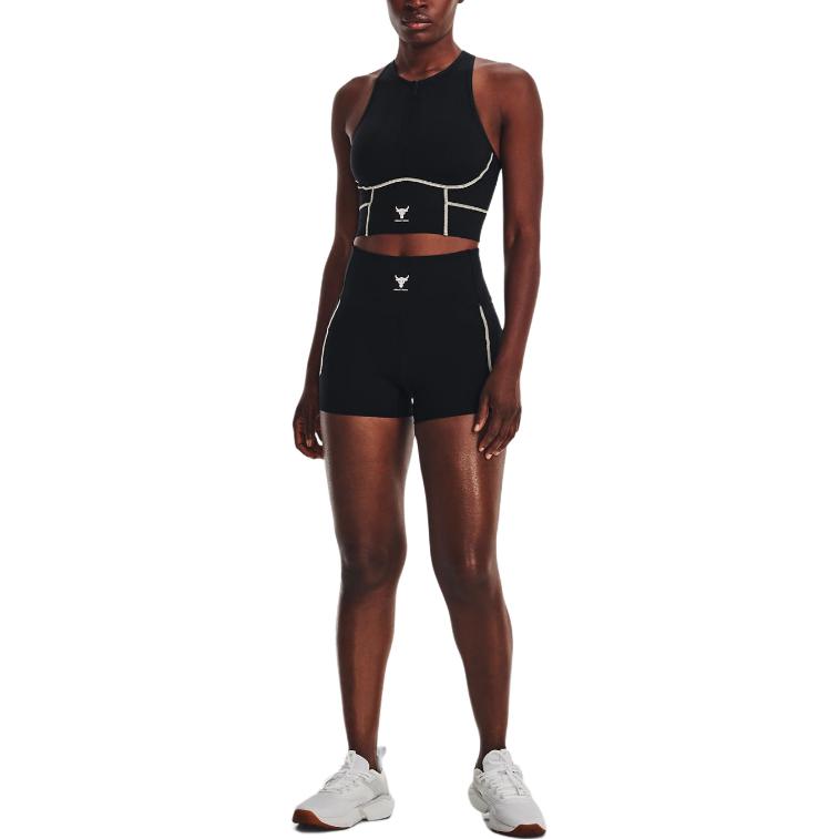 (WMNS) Under Armour Project Rock Meridian Shorts 'Black' 1377461-001