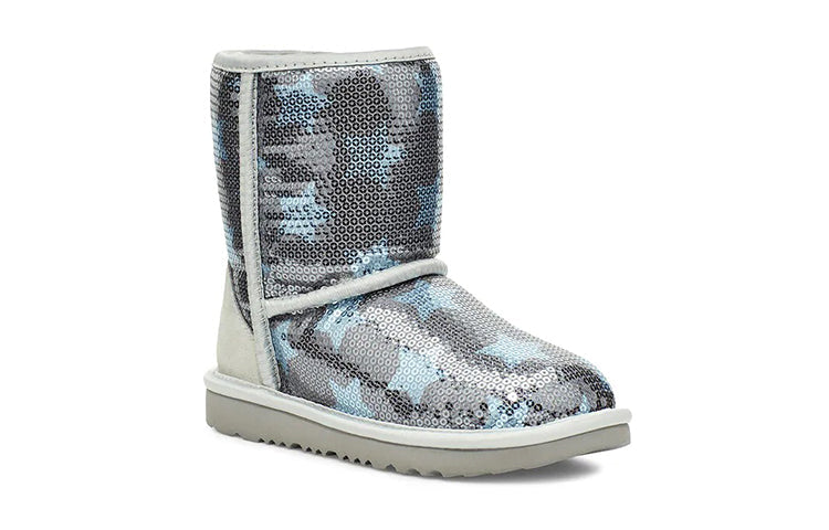 UGG Classic Short ll Sequin Star Big Boys Denim Blue 1107988K-DMB