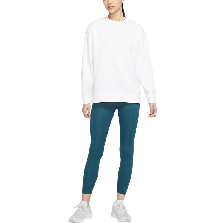 (WMNS) Nike Dri-FIT Training Sports Quick Dry Round Neck Pullover Hoodie White DD5468-100