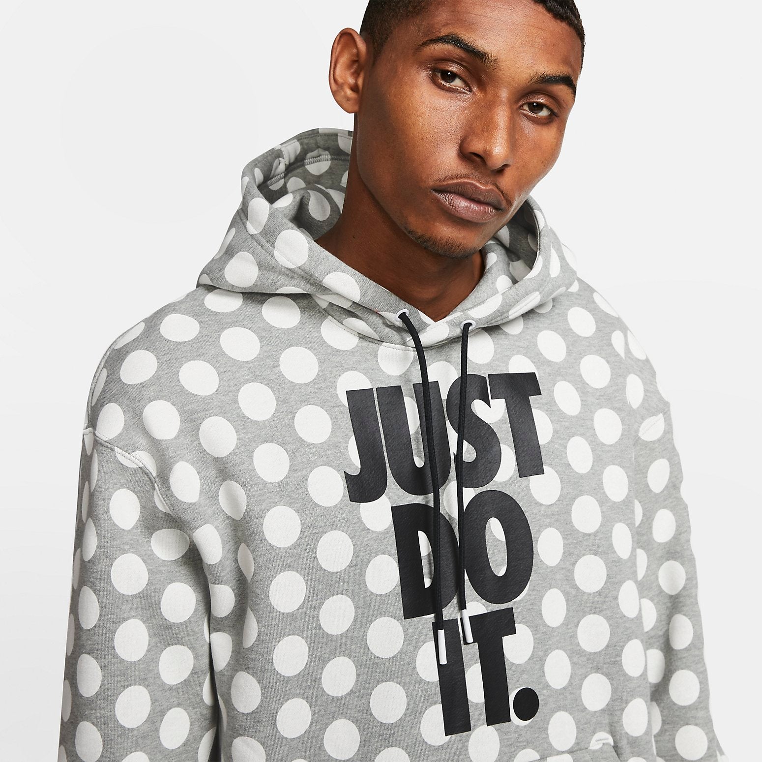 Nike Full Out Dots Hoodie 'Grey White' BV5531-063