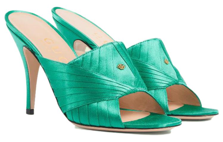 (WMNS) Gucci Satin Pumps 95 'Green' 699457-F1400-3603
