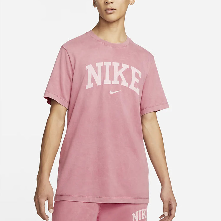 Men's Nike Logo Printing Round Neck Pullover Short Sleeve Pink T-Shirt DC0724-665