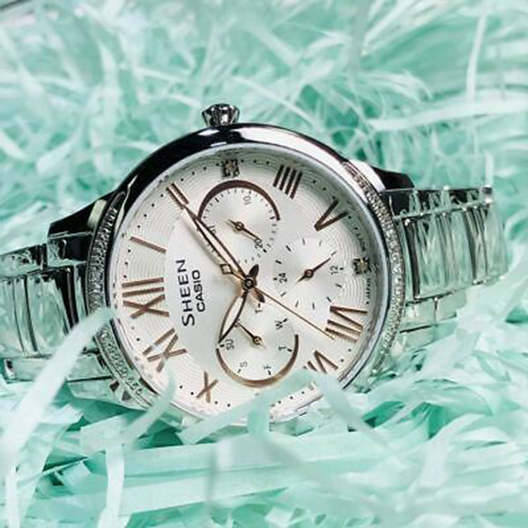 CASIO SHEEN Quartz Waterproof Silver Analog SHE-3058D-7A