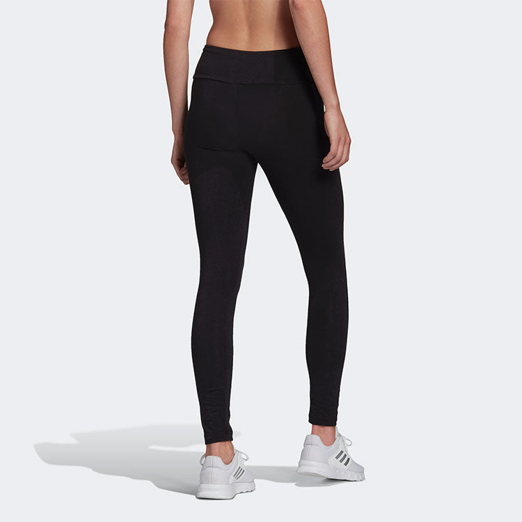 (WMNS) adidas W Lin Leg logo Printing Sports Tight Gym Pants/Trousers/Joggers Black GL0633