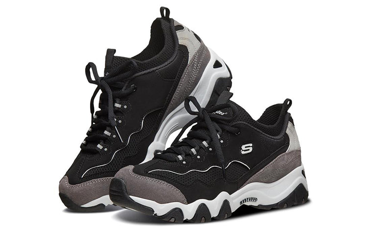 (WMNS) Skechers D'Lites 2.0 Low-Top Running Shoes Black/Grey 88888375-BKGY