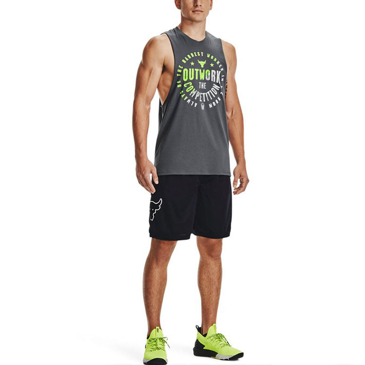 Under Armour Project Rock Outwork Tank 'Grey Green' 1363556-012