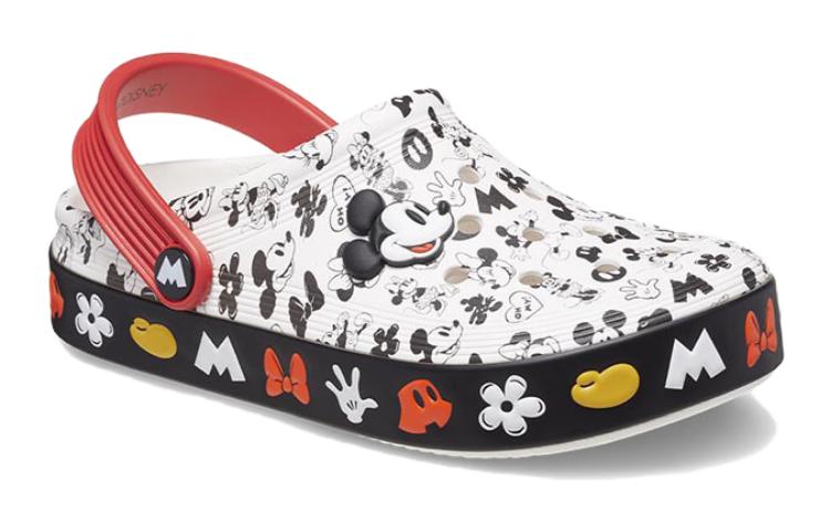 (GS) Crocs Classic x Mickey Mouse Clogs 'White Red Black' 208866-100