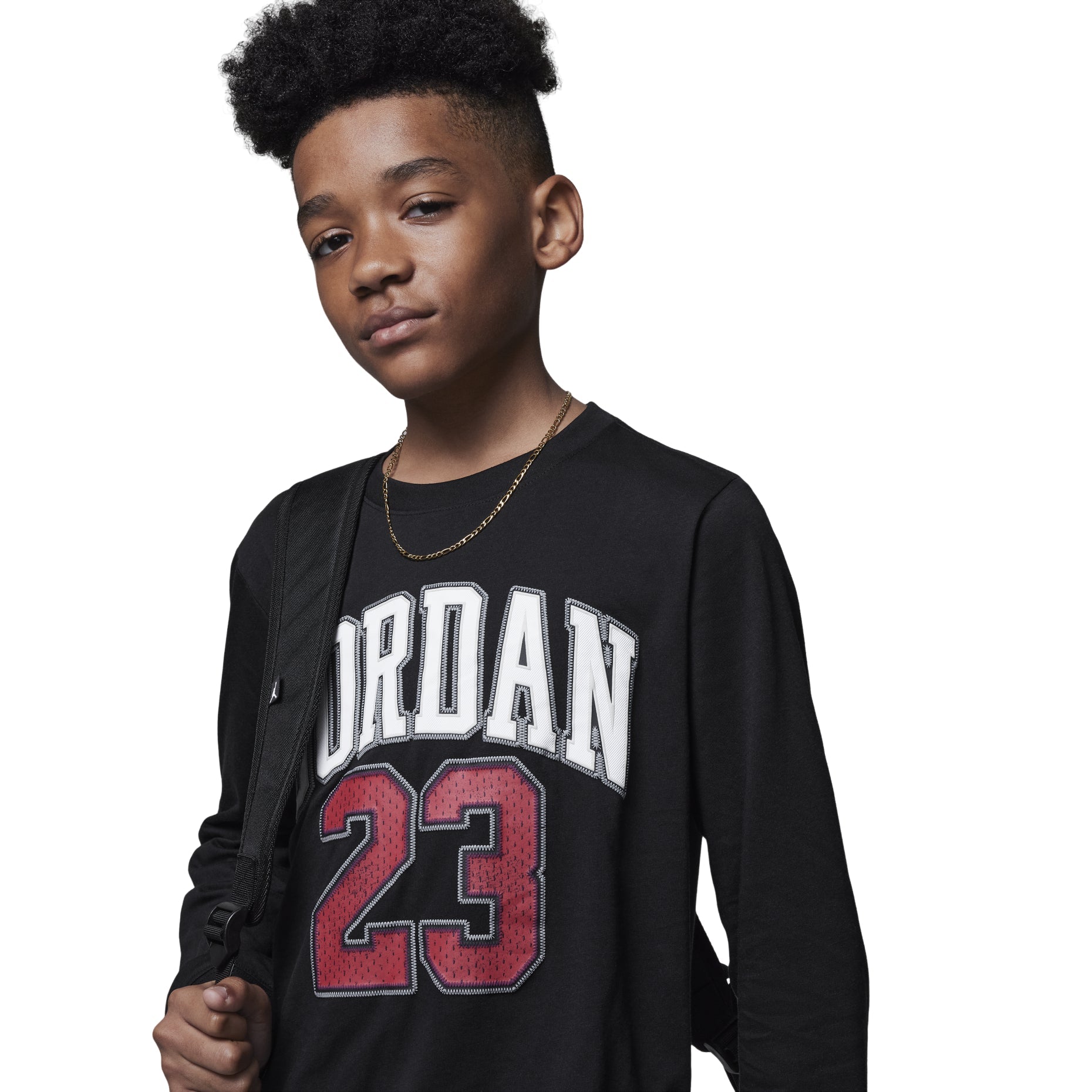 (PS) Air Jordan Junior Practice Flight Long Sleeve T-Shirt 'Black' FV2490-010