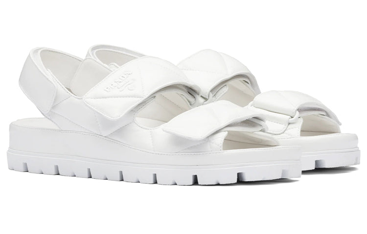 (WMNS) PRADA Padded Nappa Leather Sandals 'White' 1X721M_038_F0009_F_020
