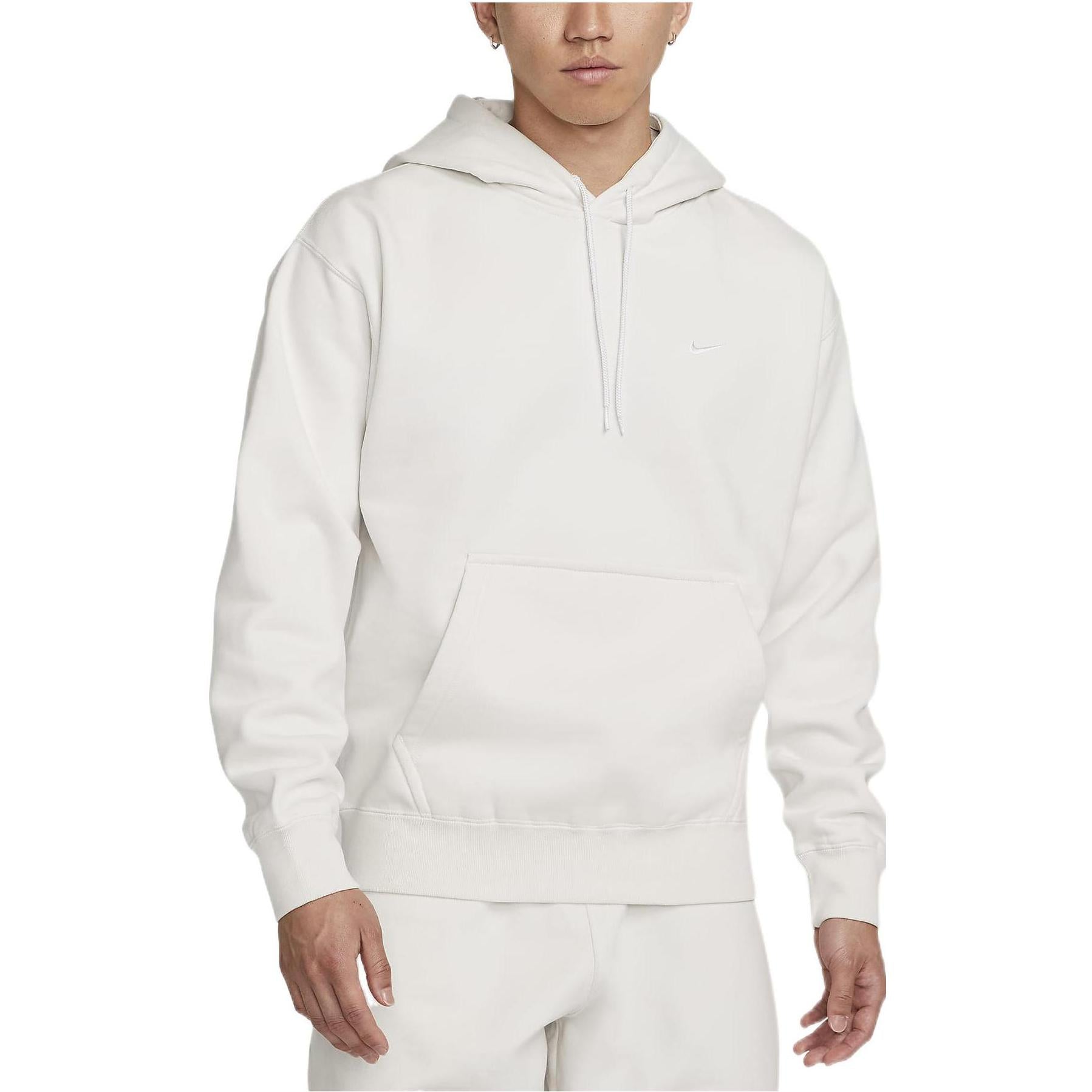 Nike Solid Color Minimalistic Hooded Long Sleeves Hoodie Men's White DA0316-030