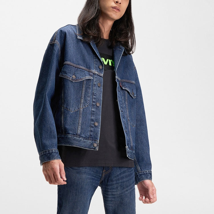 Men's Levis lapel Button Denim Jacket Blue 28789-0003