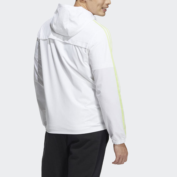 adidas neo M CE 3S WB Stripe Sports Hooded Jacket White HD4663