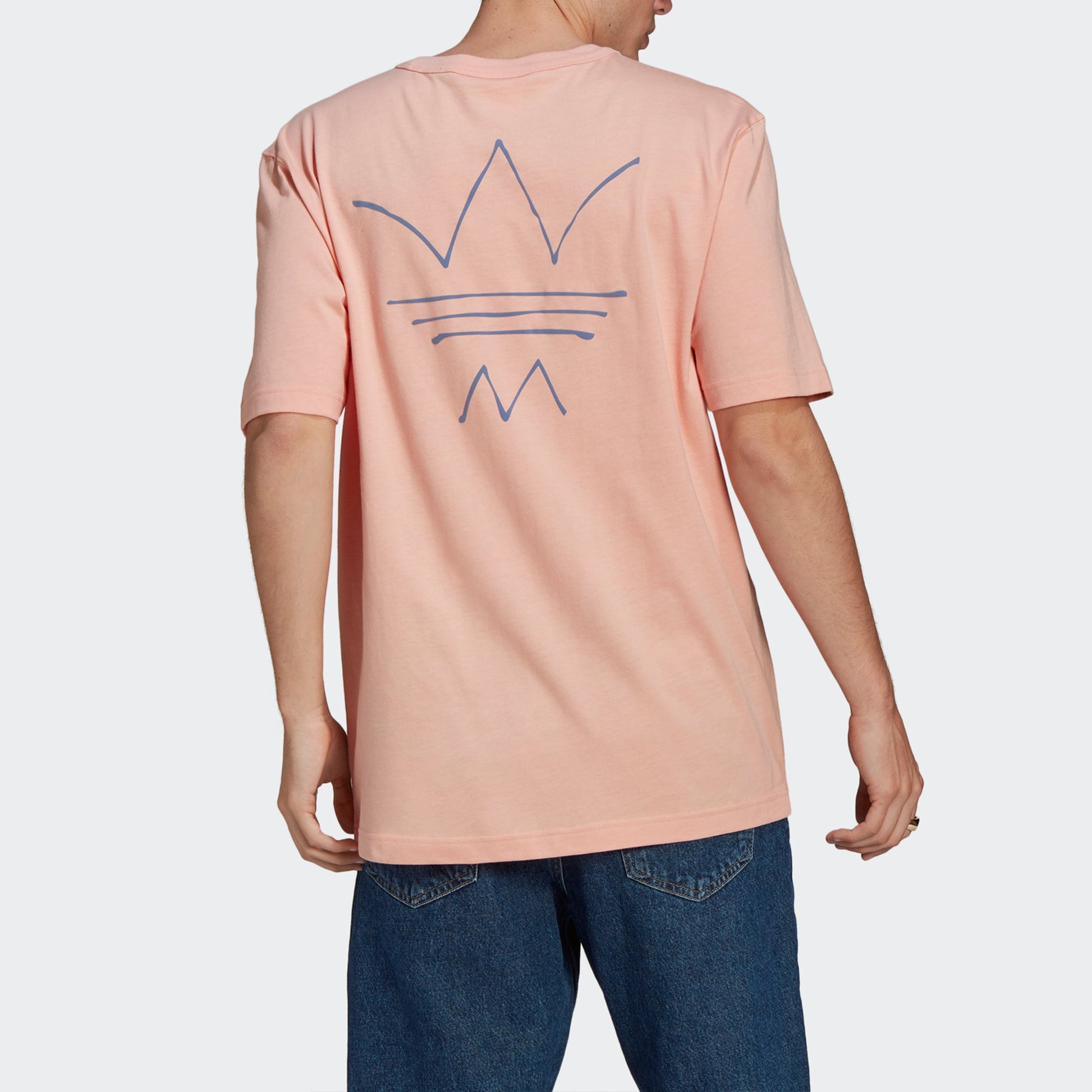adidas originals Abstract Og Tee Printing Sports Short Sleeve Pink Gray GN3282