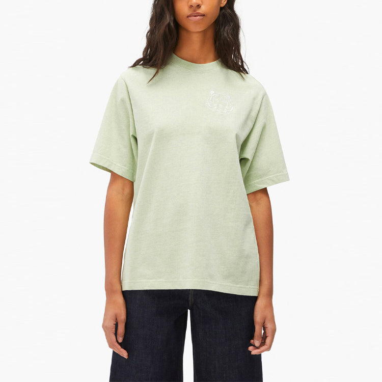 KENZO Tiger Head Pattern Printing Loose Round Neck Short Sleeve Mint Green FB62TS947401-47