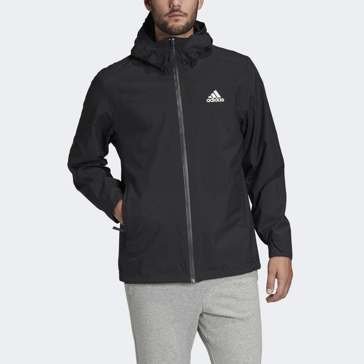 Men's adidas Outdoor Black Hooded Jacket FI0574