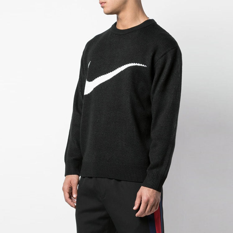 Supreme SS19 x Nike Swoosh Sweater Crossover Logo Printing Unisex Black SUP-SS19-10135