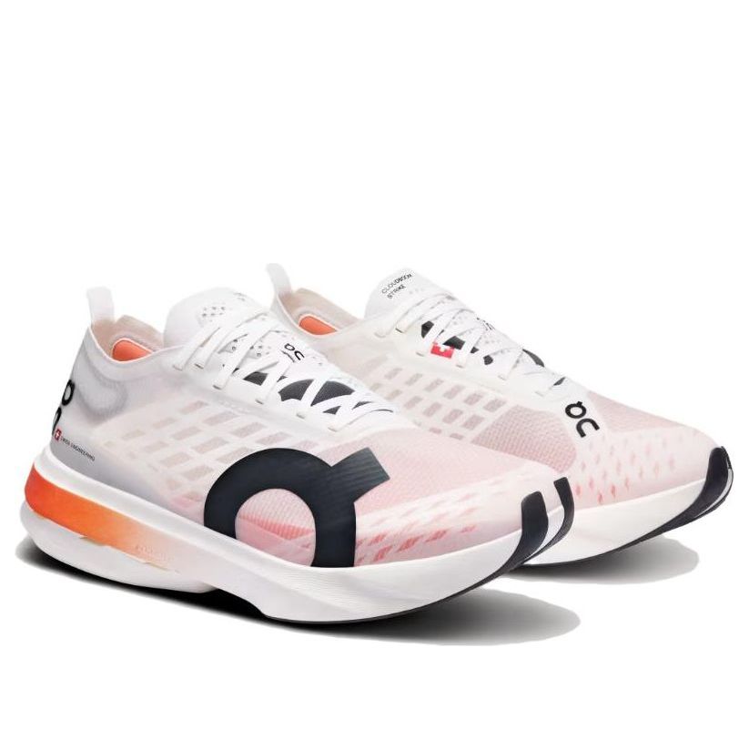 (WMNS) On Running Cloudboom Strike 'White Black Orange' 3WE30470462