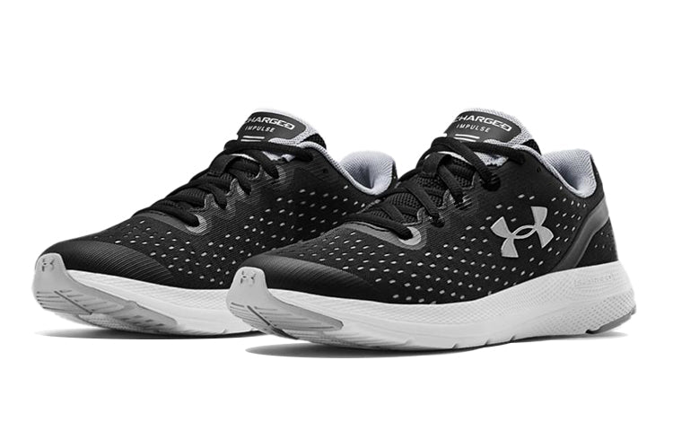 (GS) Under Armour Charged Impulse Sports Shoes Black/White 3022940-001