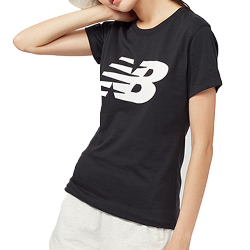 (WMNS) New Balance Knit Minimalistic Classic Short Sleeve Black WT01852-BK