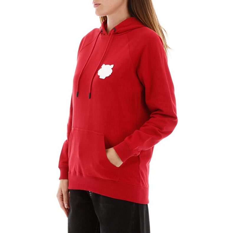 (WMNS) KENZO Cotton hooded Long Sleeves Hoodie Red F962SW762982-22