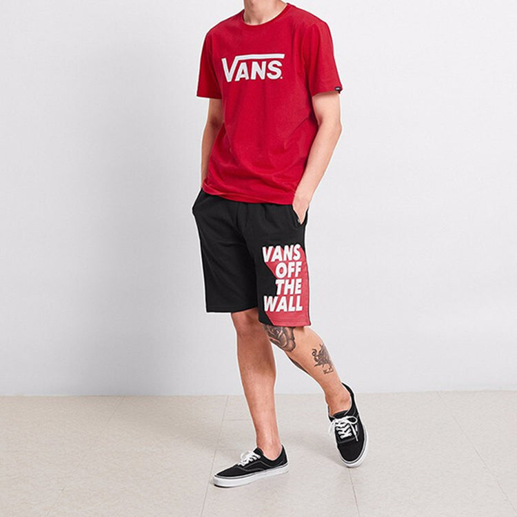 Men's Vans Tee Attack Classic Logo Short Sleeve Casual Red VN0A33ZLR30