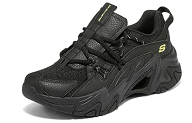 (WMNS) Skechers Dlites Stamina 'Black Yellow' 896072-BKYL
