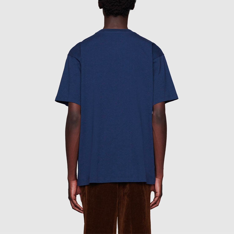 Gucci Interlocking G Stripe Print T-shirt 'Blue' 616036-XJDAG-4684