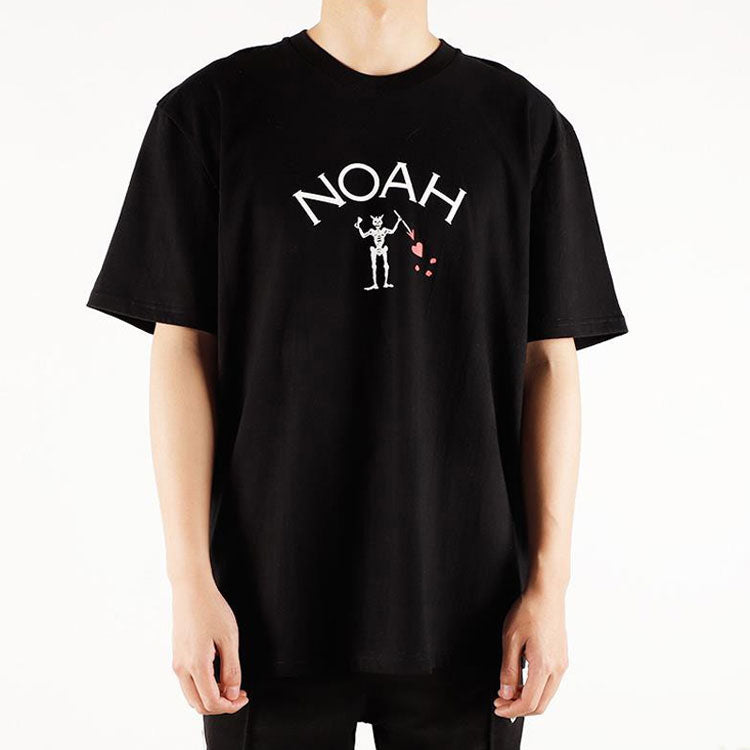 NOAH Nyc Blackbeard Logo Tee Black Skeleton Short Sleeve Unisex T5FW19BLK