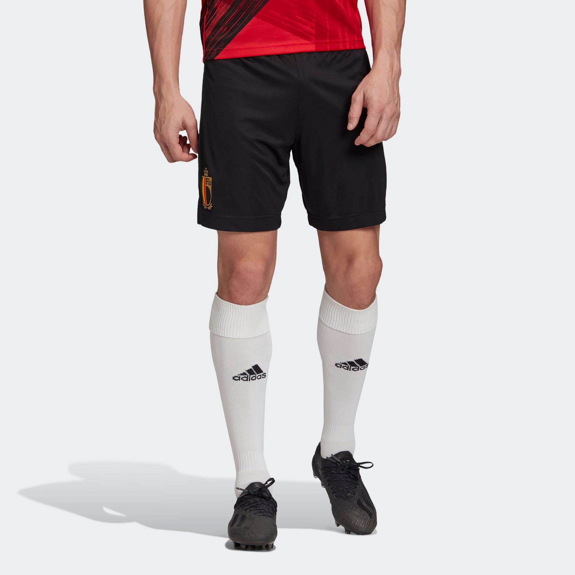 adidas RBFA H SHO European Cup Belgium National Team Home Soccer/Football Sports Shorts Black EJ8554