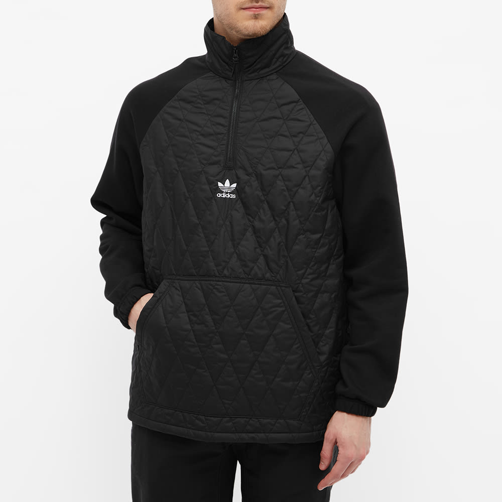 adidas originals Quilted Half Zip Sweat Logo H11437