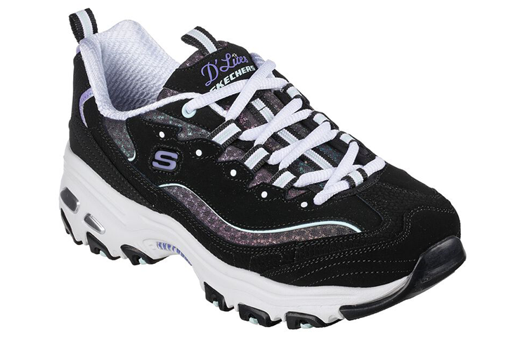 (WMNS) Skechers D'LITES Glowing Path 'Black' 149268-BKMT