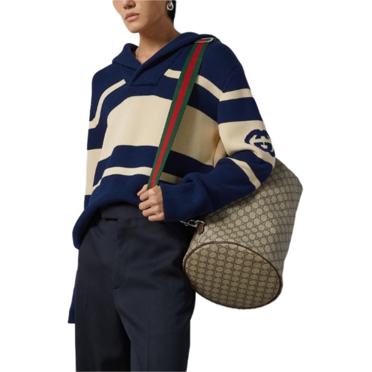 Gucci Interlocking G Knit Cotton Sweater 'Blue Ivory' 773055-XKDXB-4492