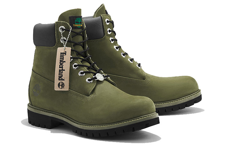Timberland 6 Inch Premium Waterproof Boots 'Green Nubuck' A2KZQW