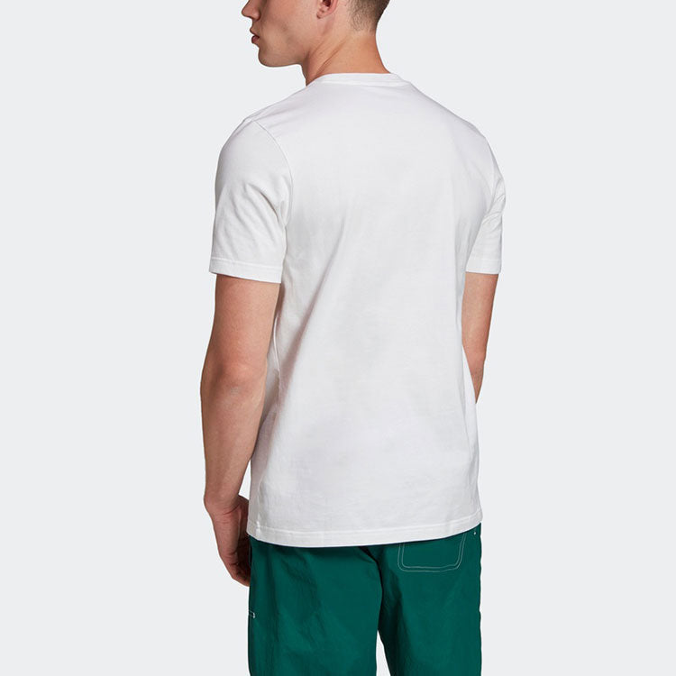 adidas originals Cts Circle Tee Alphabet Logo Printing Sports Round Neck Short Sleeve White GP4309