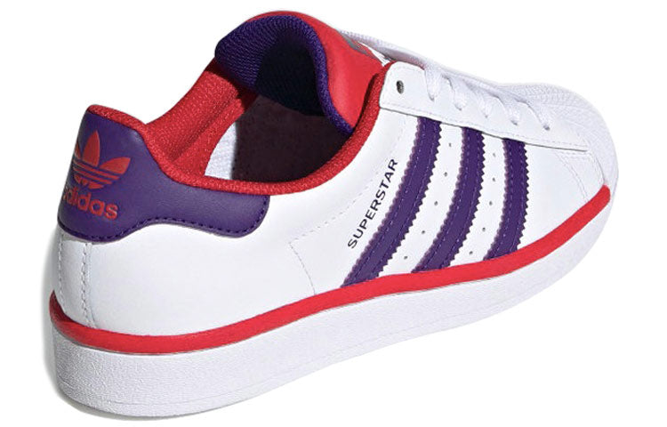 (GS) adidas Originals Superstar Shoes 'White Purple Red' FV3666