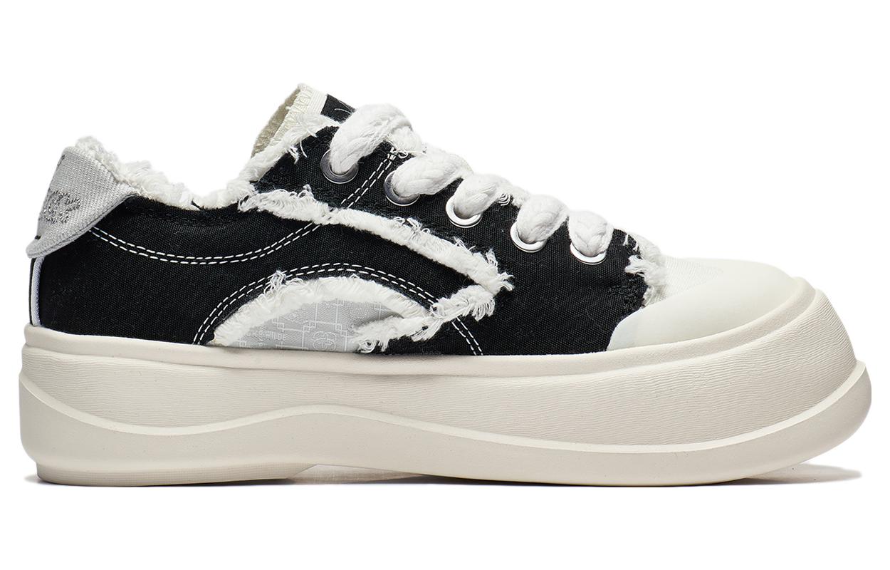 (WMNS) Li-Ning x Disney Low-Top Sneakers 'Black White' AGCT042-1