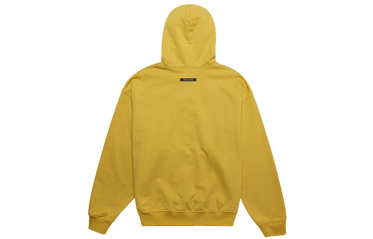Fear of God Essentials Everyday Henley hooded Button Unisex Yellow FOG-FW19-22