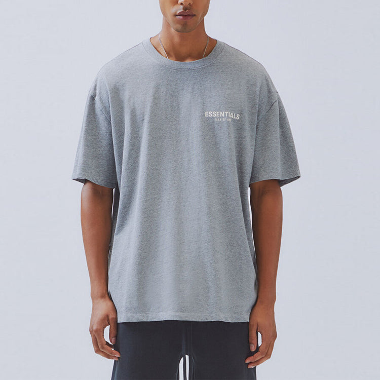 Fear of God Essentials Boxy Logo T-Shirt Chest Logo Short Sleeve Unisex Gray 0125250500092004