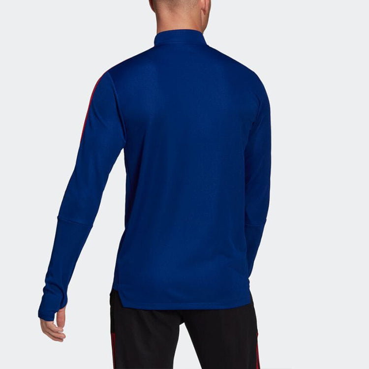 adidas Stripe Half Zipper Logo Solid Color Jacket Blue HA2541