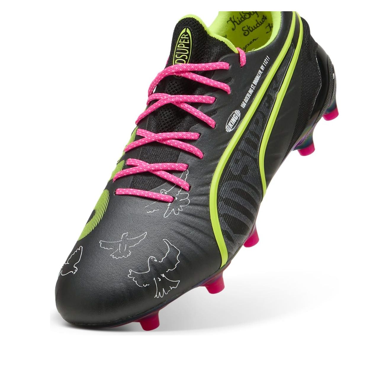 PUMA King Ultimate FG/AG 'KidSuper Black Electric Lime' 108437-01