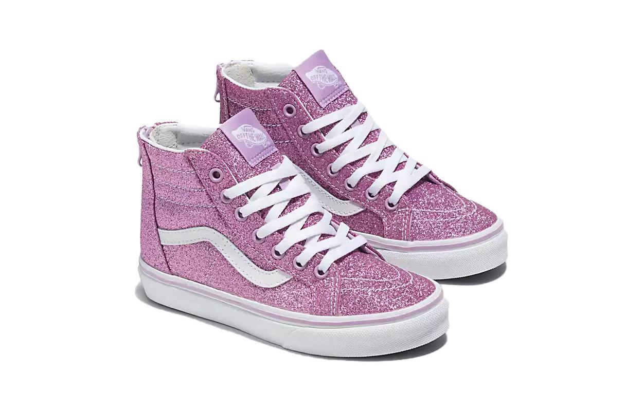 (PS) Vans SK8-Hi Glitter Shoes 'Pink White' VN0A4BUXLLC