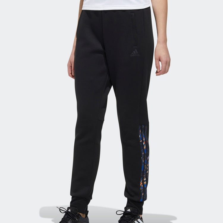 (WMNS) adidas Mic Dk Printing Sports Pants Black GG0762