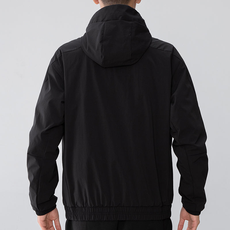 adidas Cargo Athleisure Casual Sports Hooded Jacket Black H38399