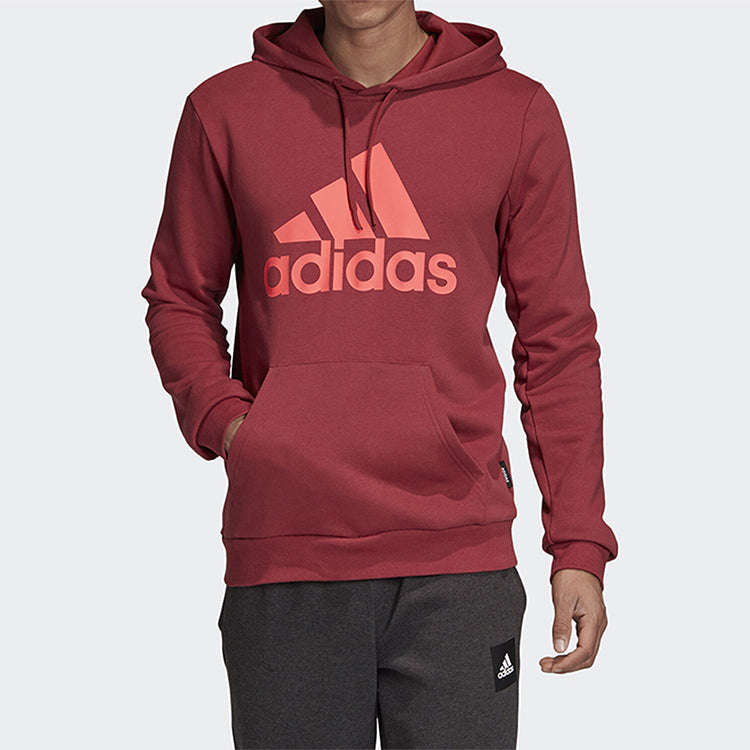 Men's adidas Hooded Pullover Long Sleeves Red FT8414