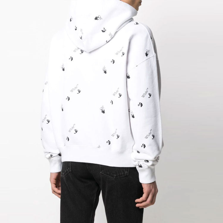 Off-White Men's SS21 Logo Sweatshirt White OMBB037R21FLE0080110