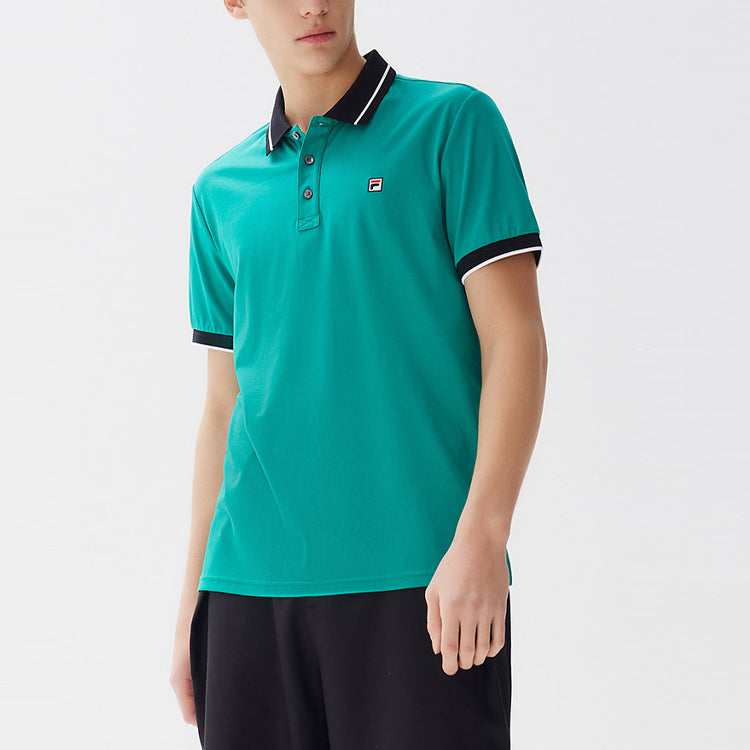 Men's FILA Business Casual Short Sleeve polo Green Polo Shirt F11M128106F-GN
