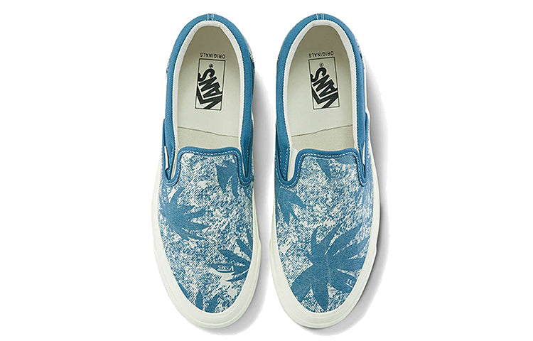 Vans OG Classic Slip-On LX 'Palm Acid Wash Summer Leaf - Navy' VN0A45JK4KT