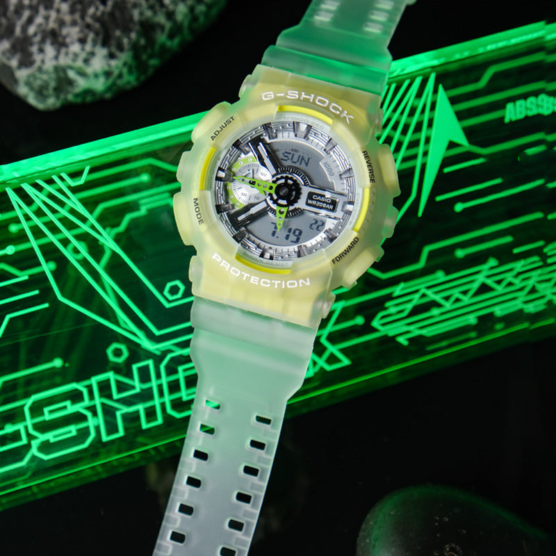 CASIO G-Shock Analog-Digital 'Translucent Yellow' GA-110LS-7APR