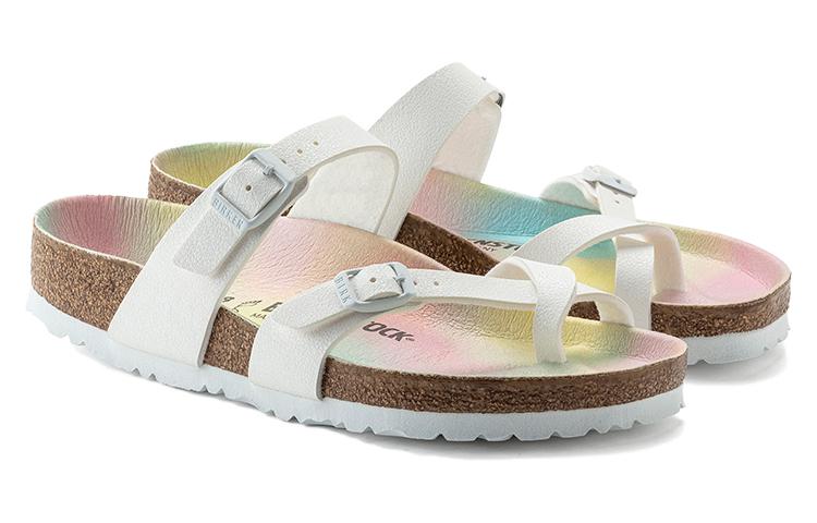 Birkenstock Mayari Vegan Birko-Flor Nubuck Sandals 'White' 1021187